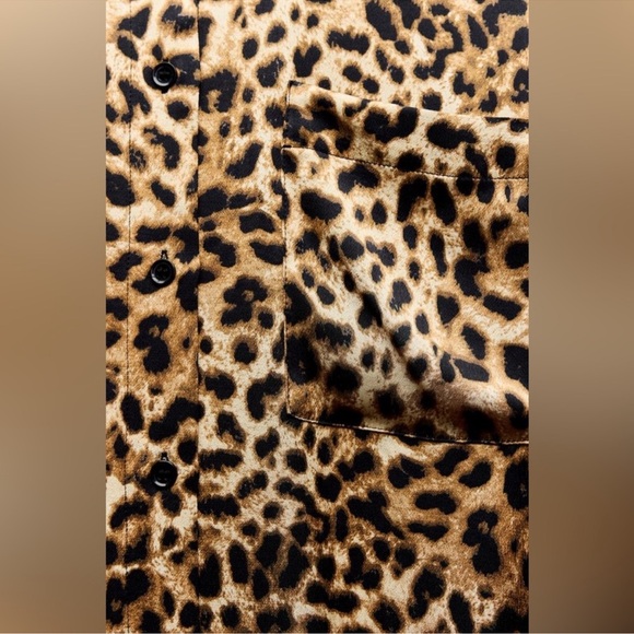 Zara ZW COLLECTION ANIMAL PRINT SHIRT Size Small NWT - Picture 6 of 8